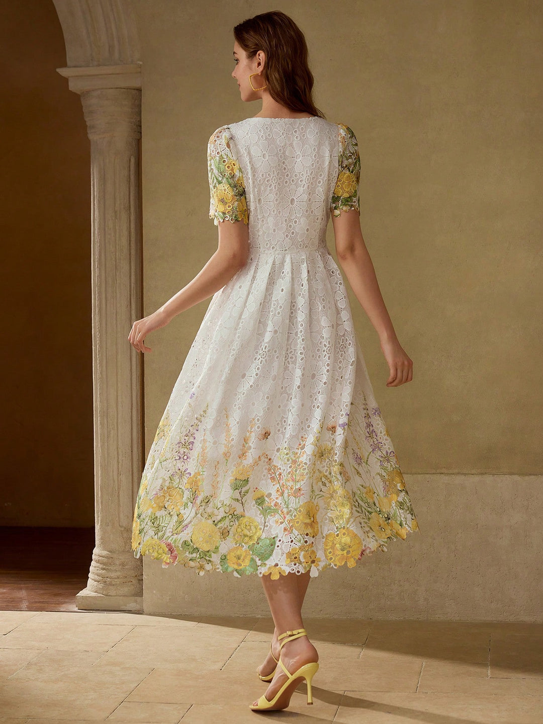 Rochie midi SHEIN, galben