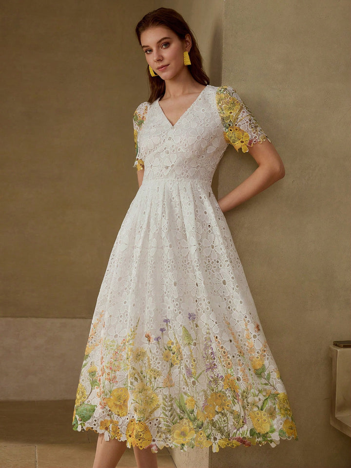 Rochie midi SHEIN, galben