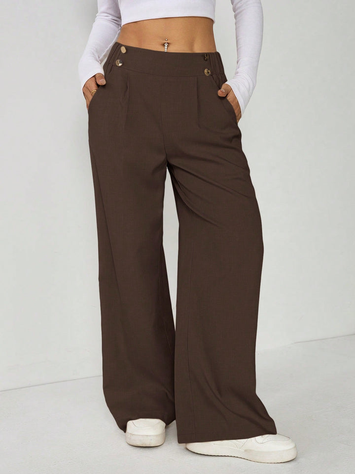Pantaloni SHEIN, maro