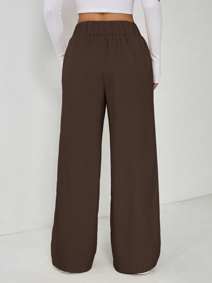 Pantaloni SHEIN, maro