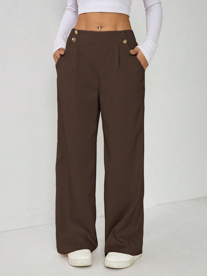 Pantaloni SHEIN, maro