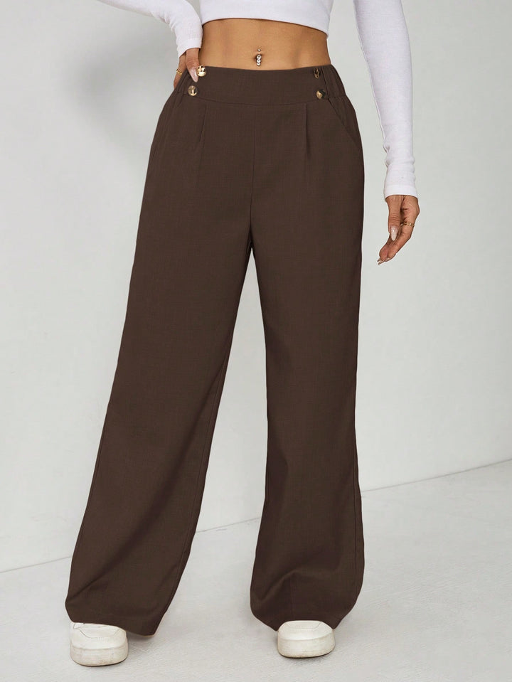 Pantaloni SHEIN, maro