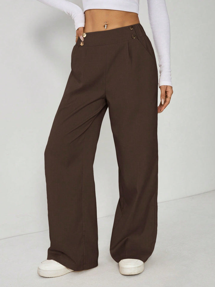 Pantaloni SHEIN, maro