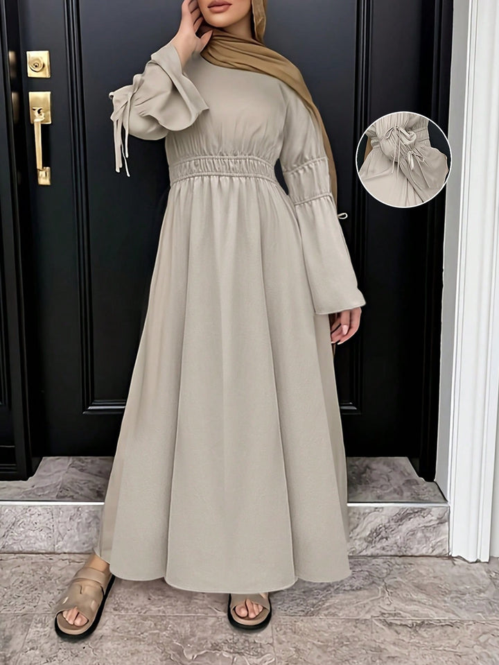 Set caftan și jalabiya SHEIN, kaki