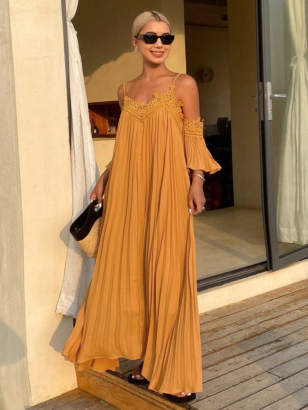 Rochie midi SHEIN, galben