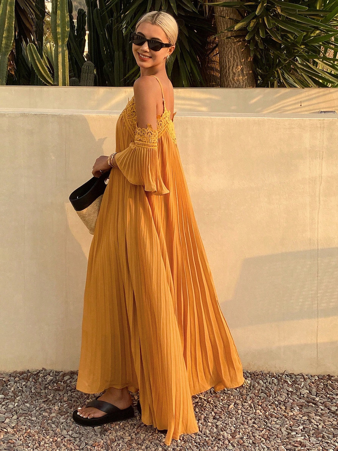 Rochie midi SHEIN, galben
