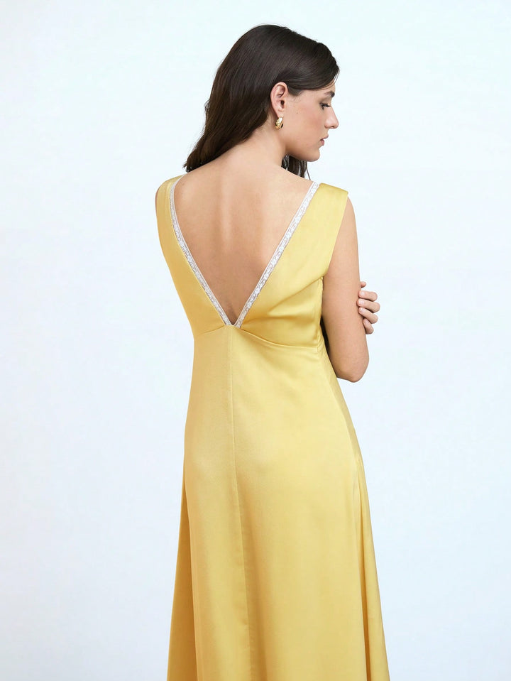 Rochie maxi SHEIN, galben