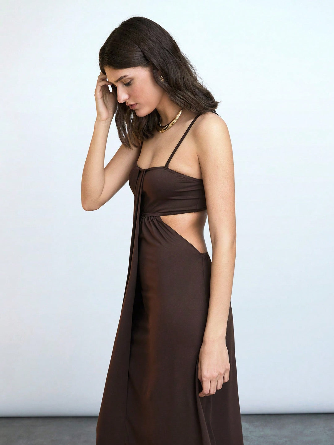Rochie maxi SHEIN, maro