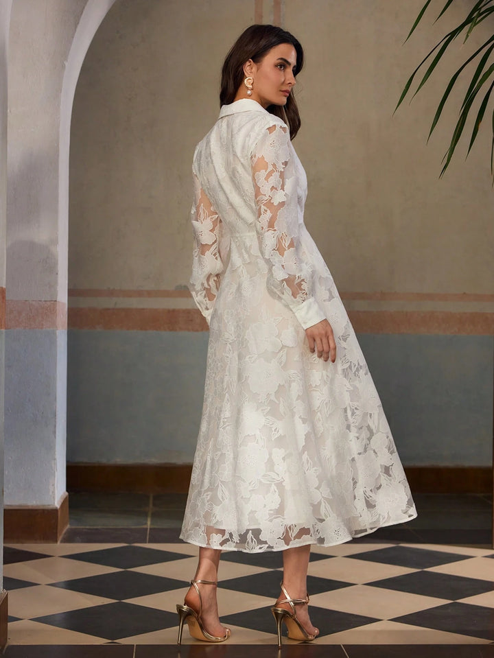 Rochie midi Shein, alb