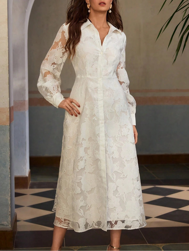 Rochie midi Shein, alb