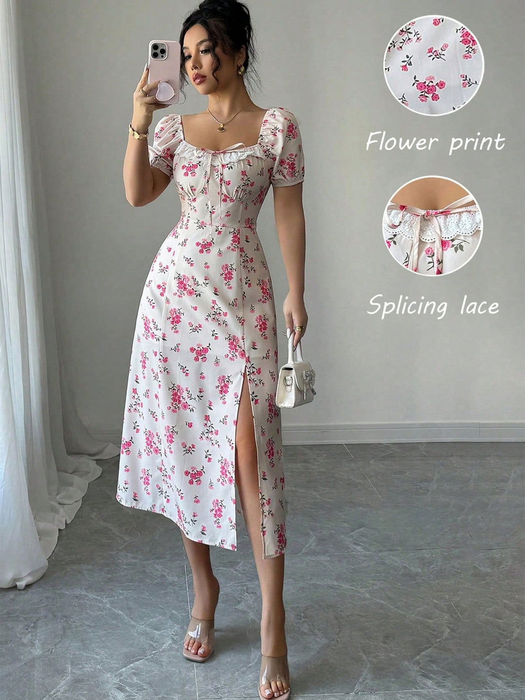 Rochie midi SHEIN, galben