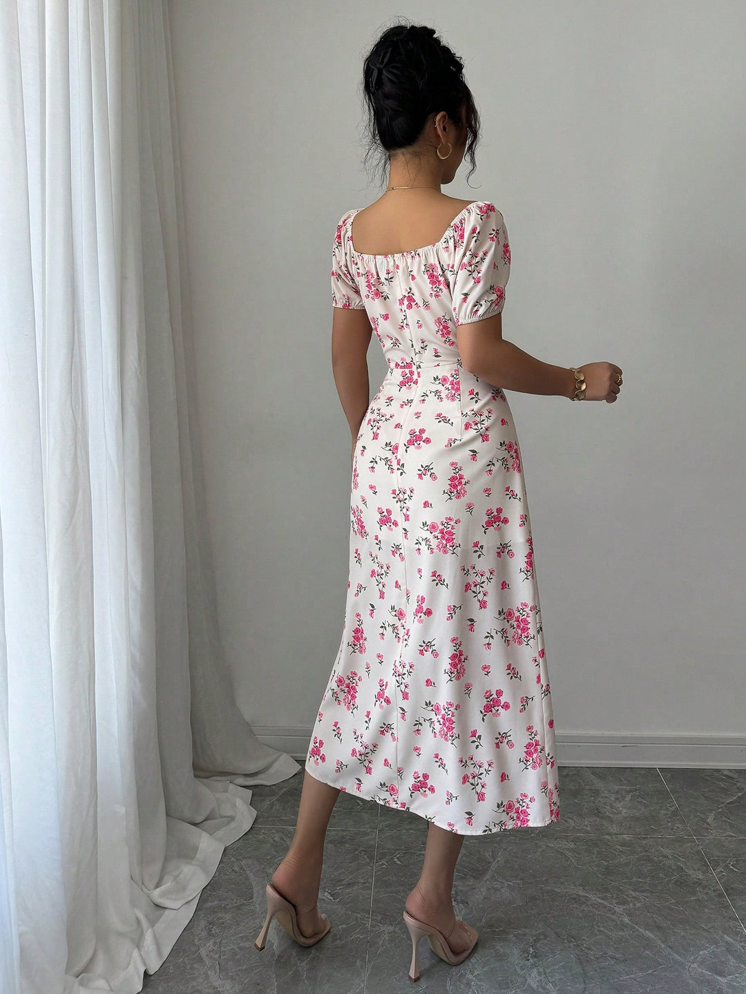 Rochie midi SHEIN, galben
