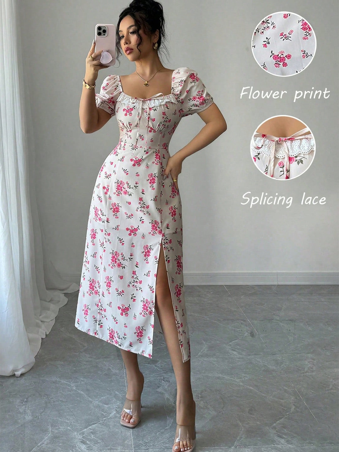 Rochie midi SHEIN, galben