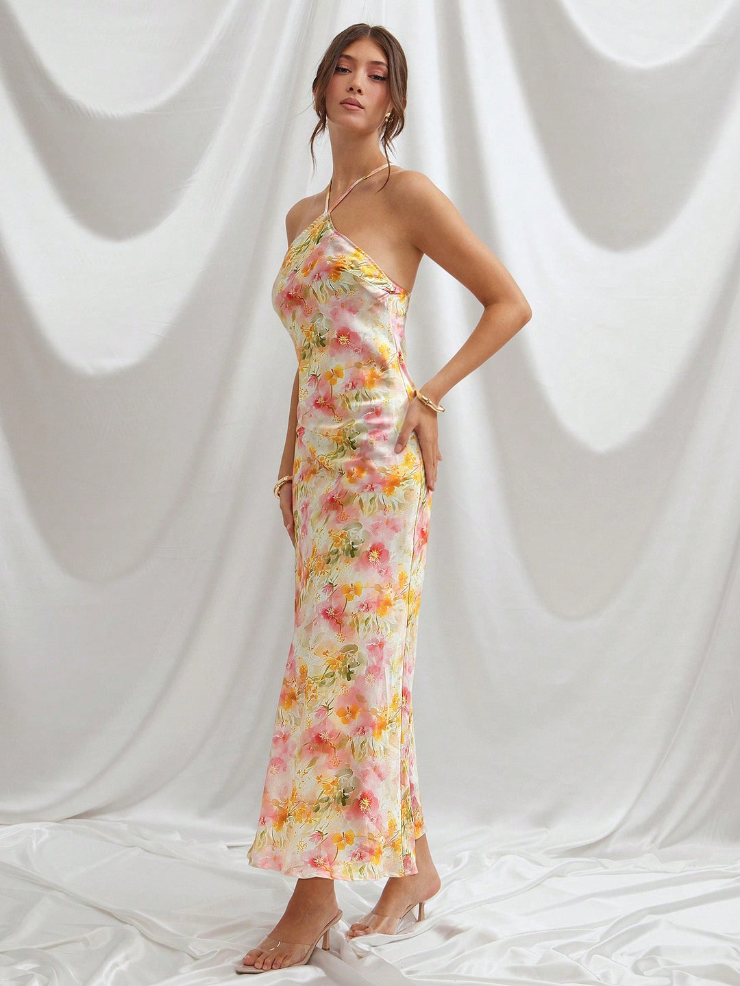 Rochie maxi SHEIN, roz