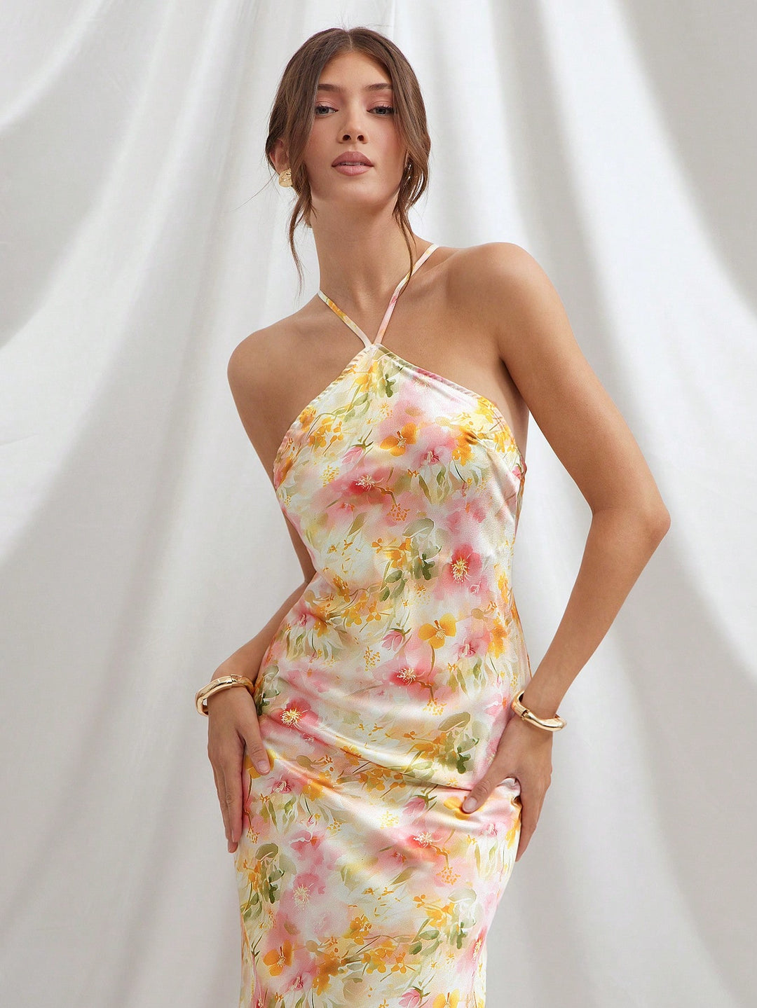 Rochie maxi SHEIN, roz