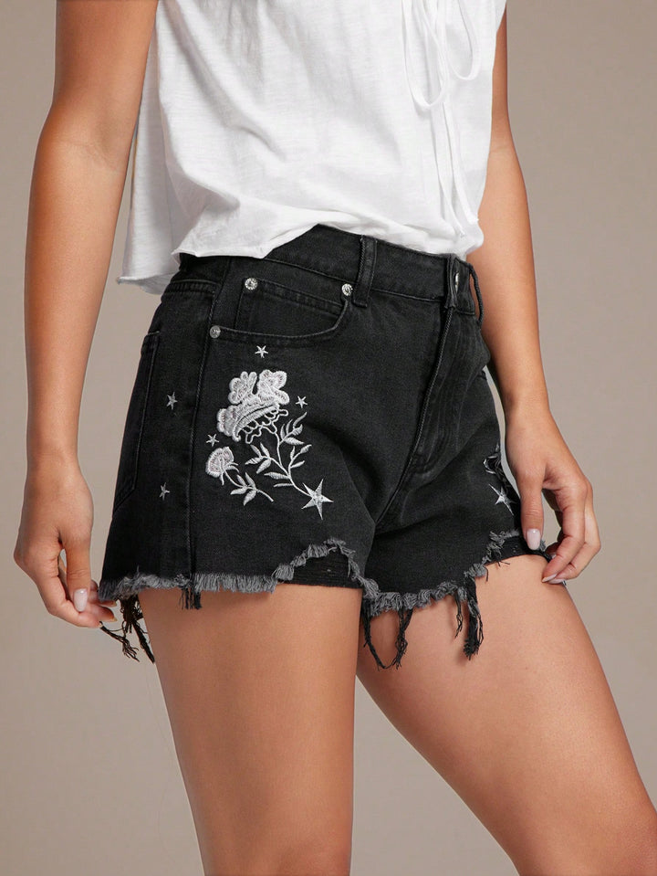 Pantaloni scurți SHEIN, negru