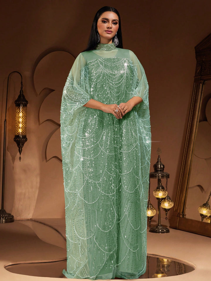 Set caftan și jalabiya SHEIN, verde