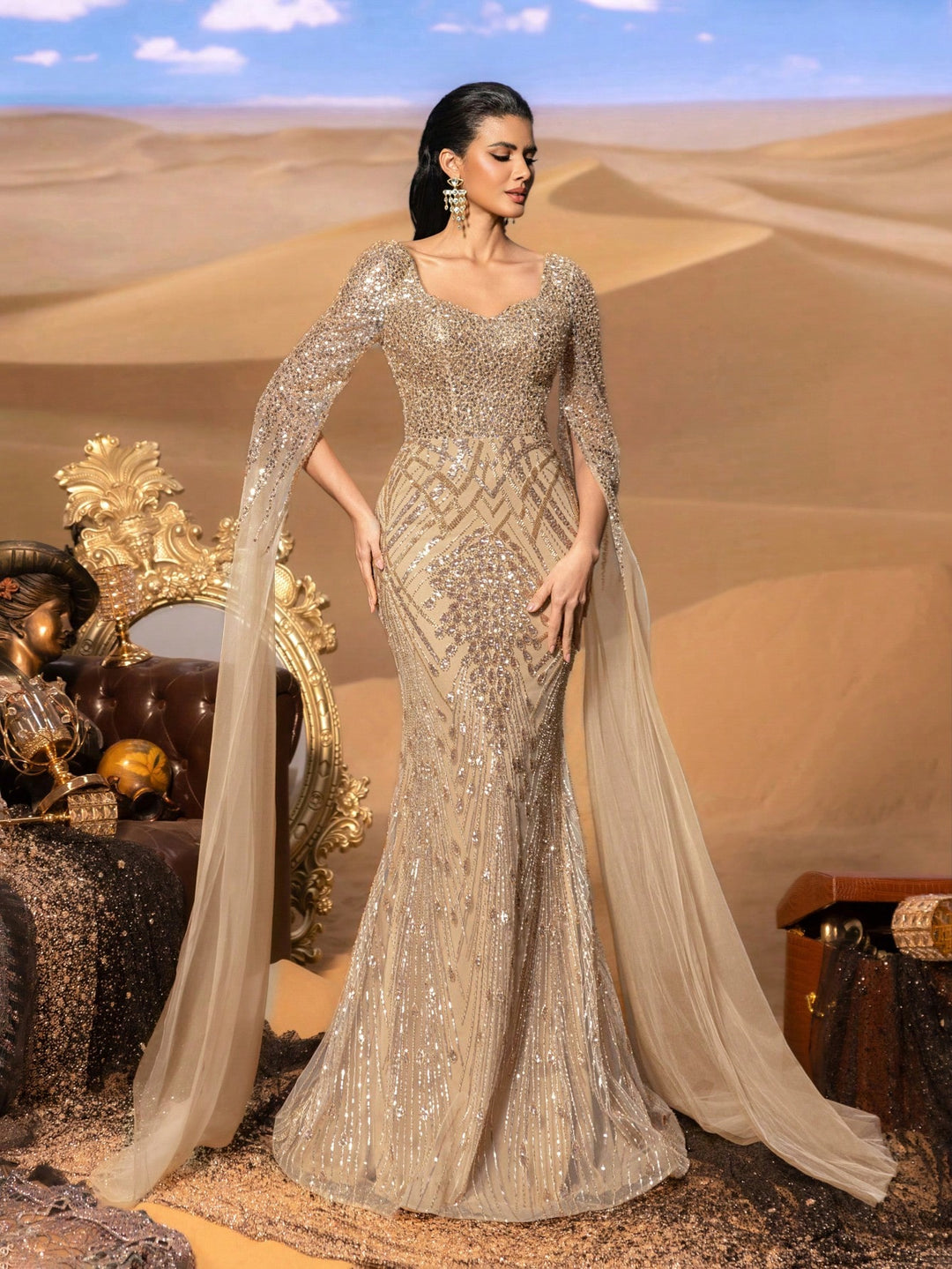 Rochie SHEIN, auriu