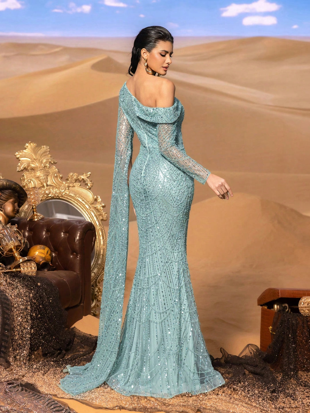 Rochie SHEIN, verde