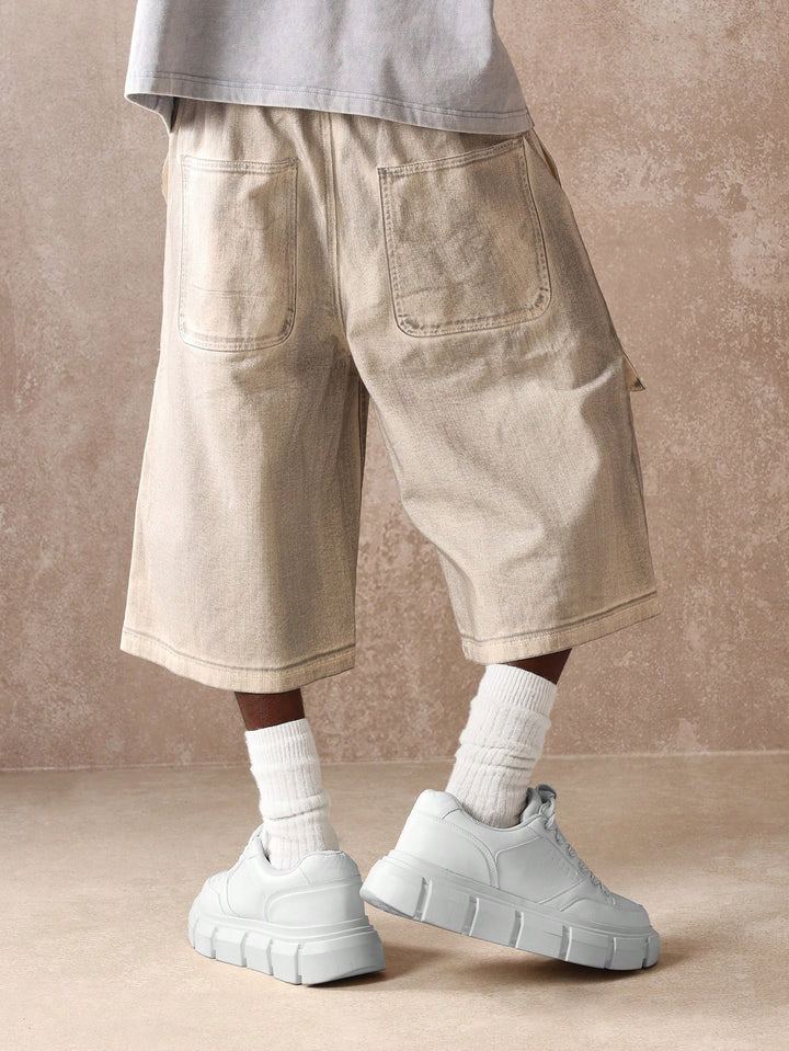 Pantaloni scurți SHEIN, crem