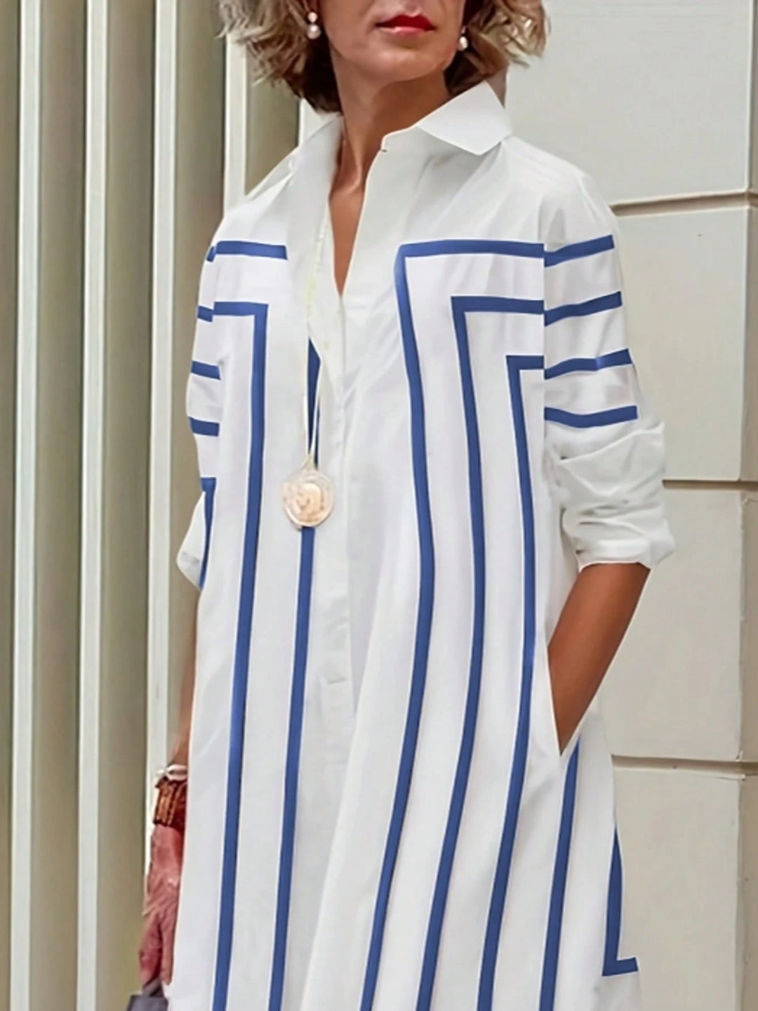 Rochie tip cămașă SHEIN, alb