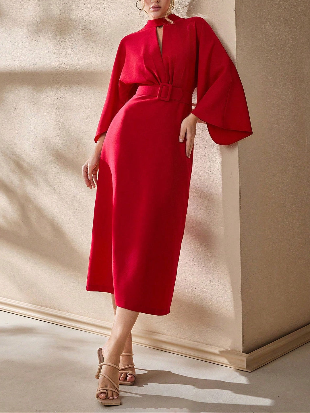 Rochie midi Shein,roșu