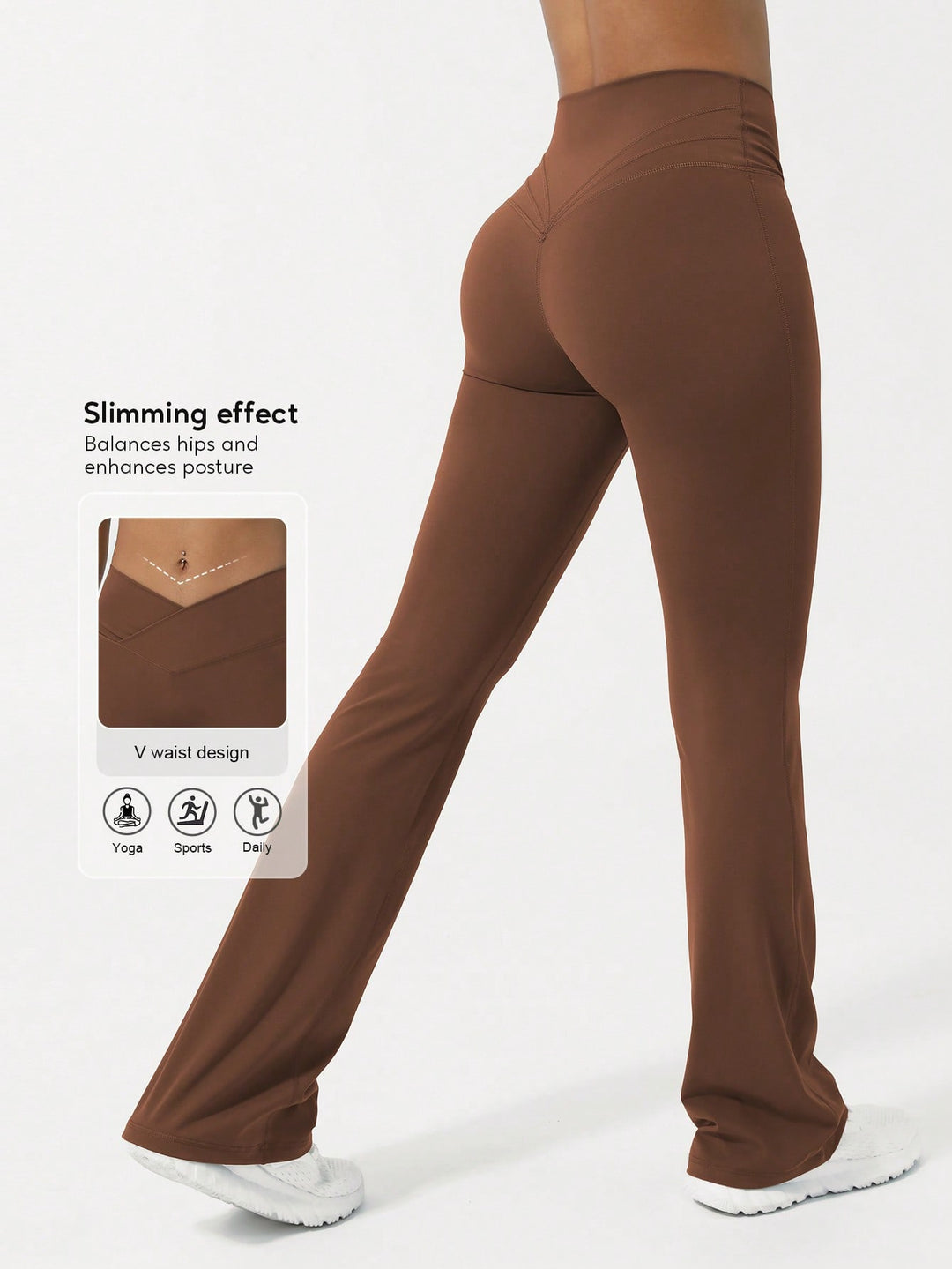 Pantaloni SHEIN, maro