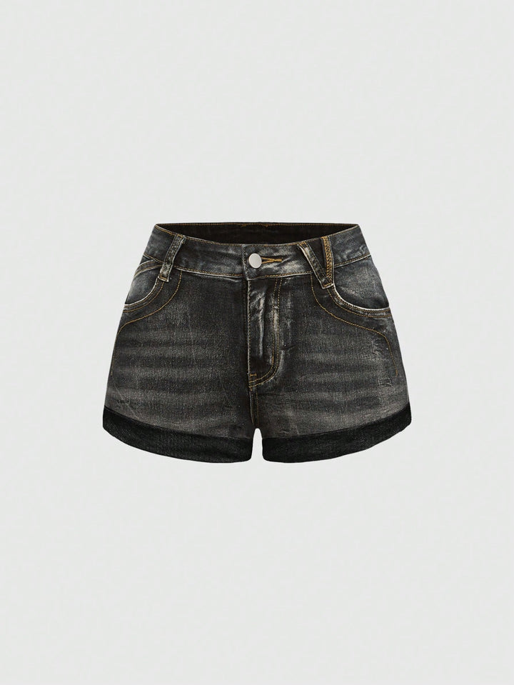 Pantaloni scurți Shein, negru