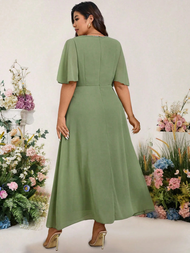 Rochie midi Shein Curve+, verde