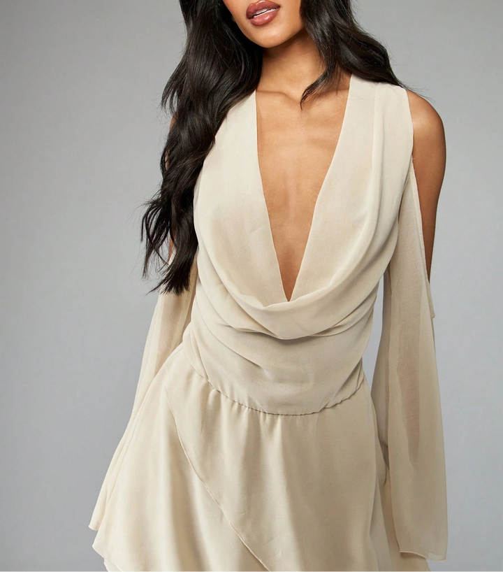 Rochie mini SHEIN, bej