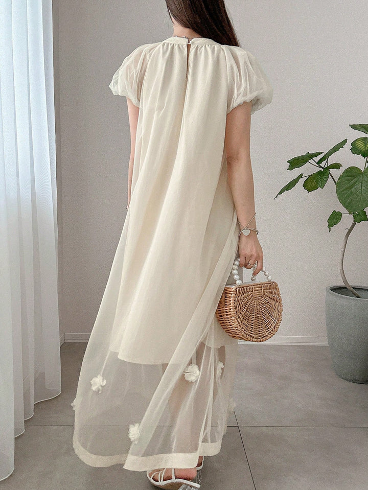 Rochie maxi SHEIN, crem