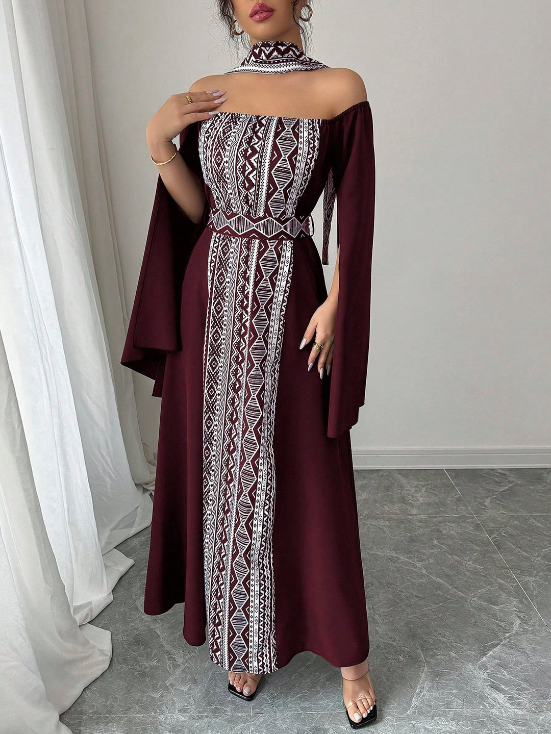 Rochie maxi Shein, mix culori