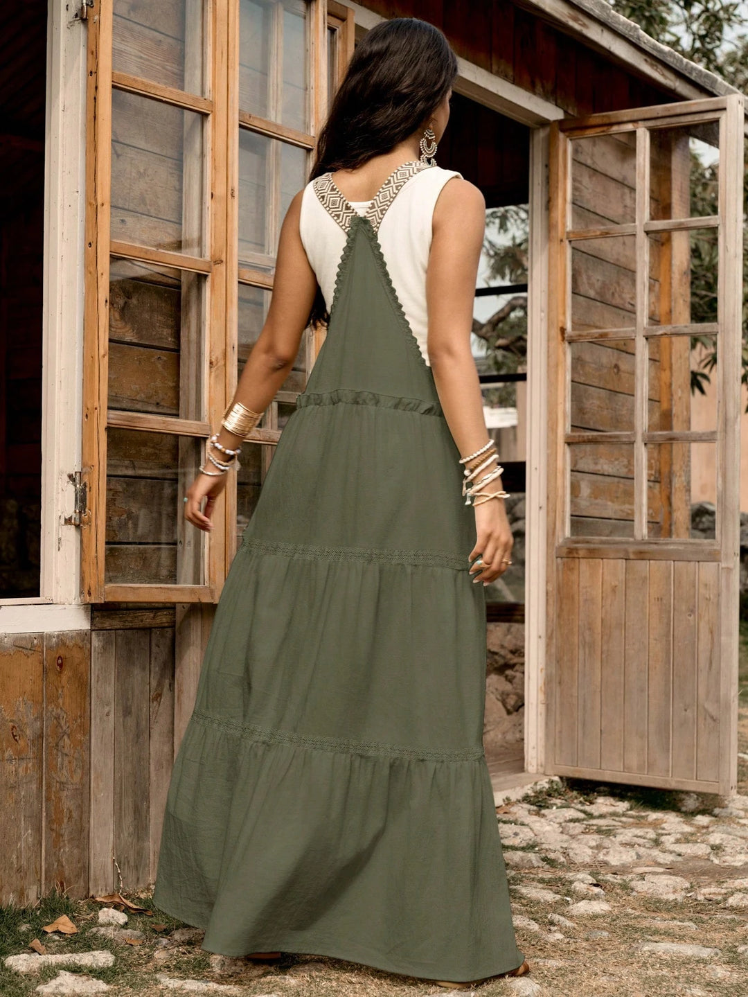 Rochie maxi SHEIN, verde