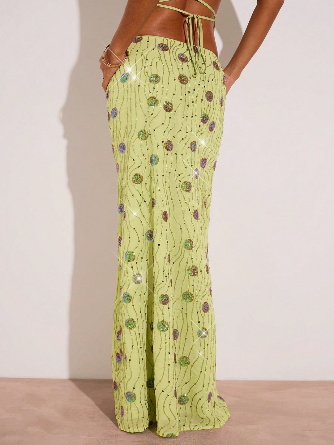 Fustă maxi Shein, verde