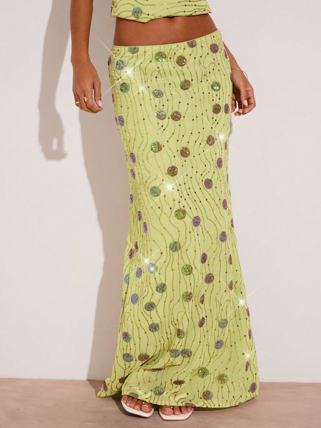 Fustă maxi Shein, verde