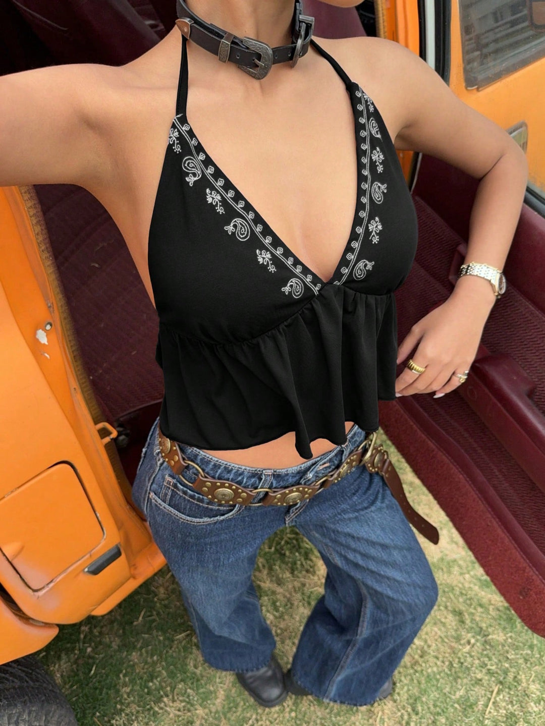 Top Shein, negru