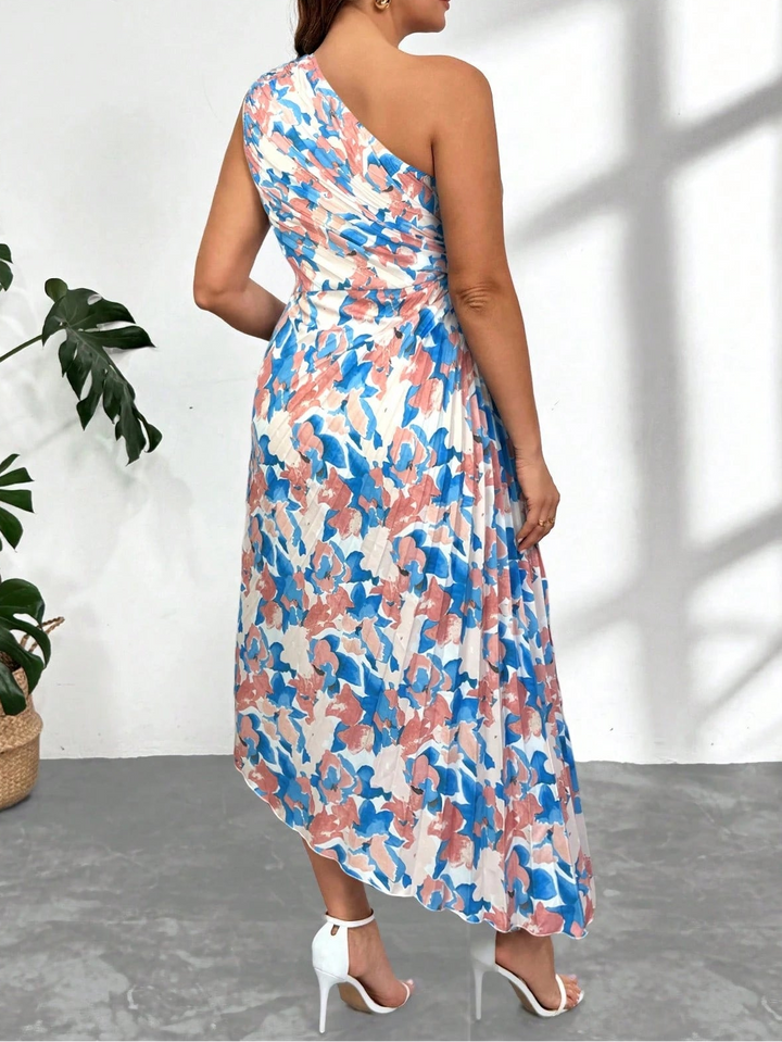 Shein Curve+ midi ruha, vegyes színek
