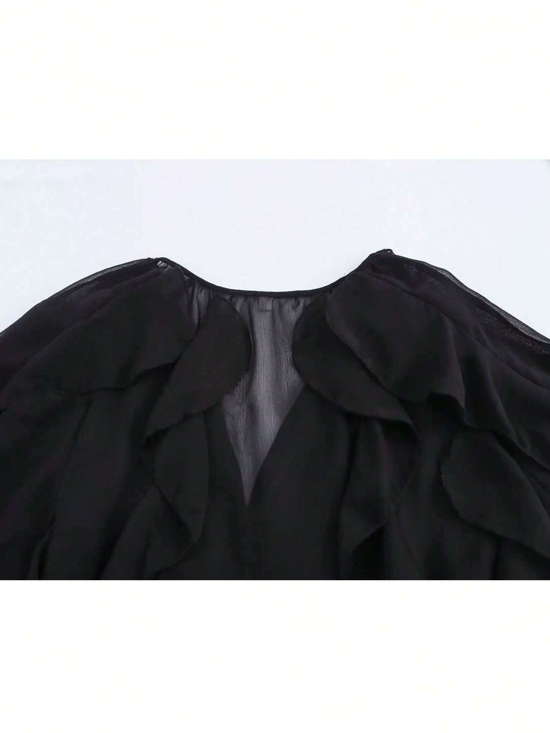 Cămașă bluză elegante cu mâneci lungi SHEIN, negru