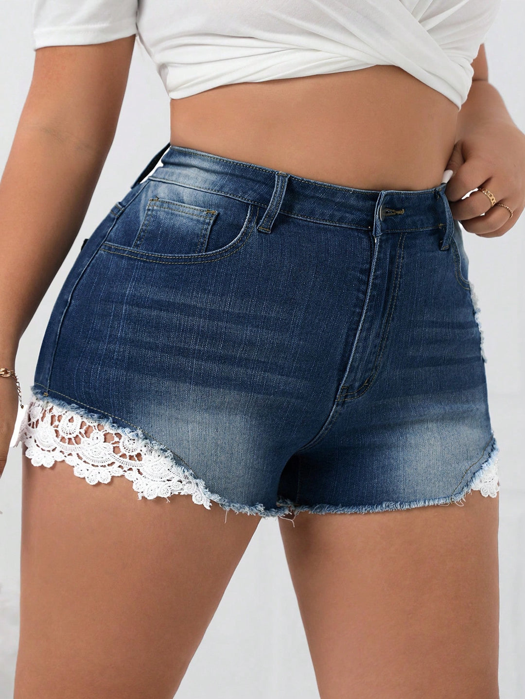 Pantaloni scurți SHEIN, albastru