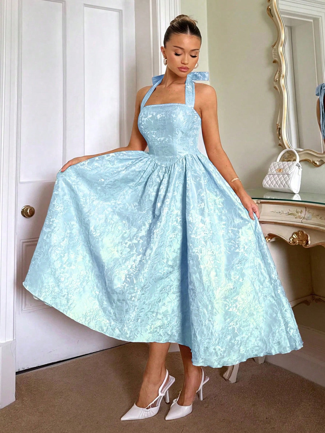Rochie midi SHEIN, albastru