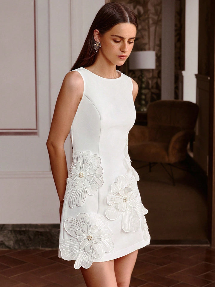 Rochie mini SHEIN, alb