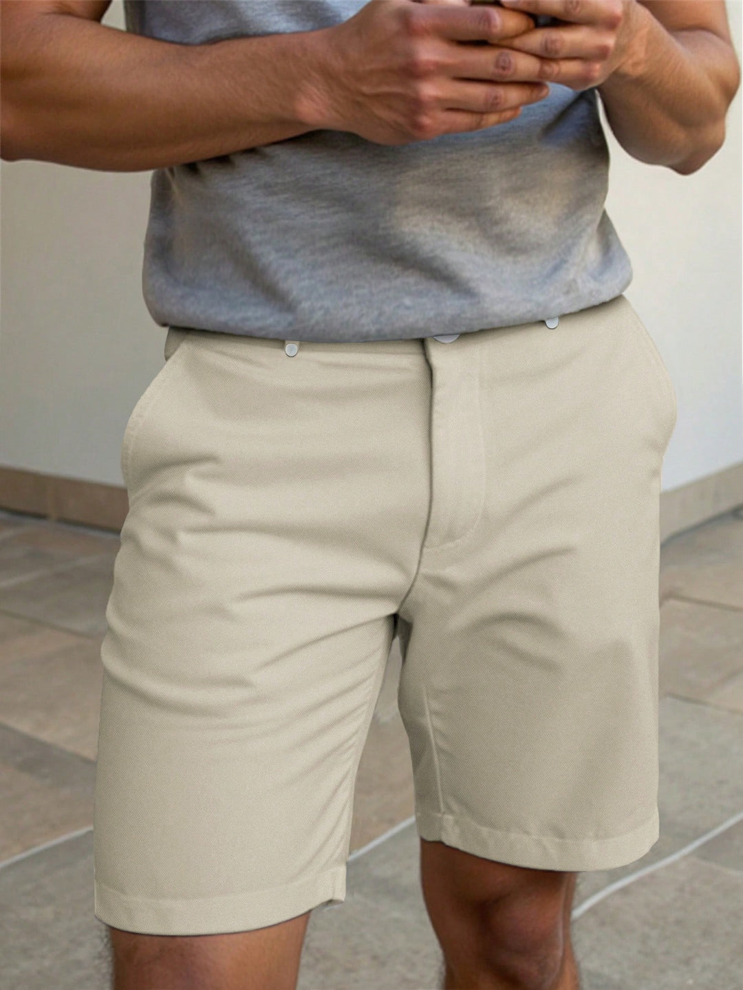 Pantaloni scurți SHEIN, bej
