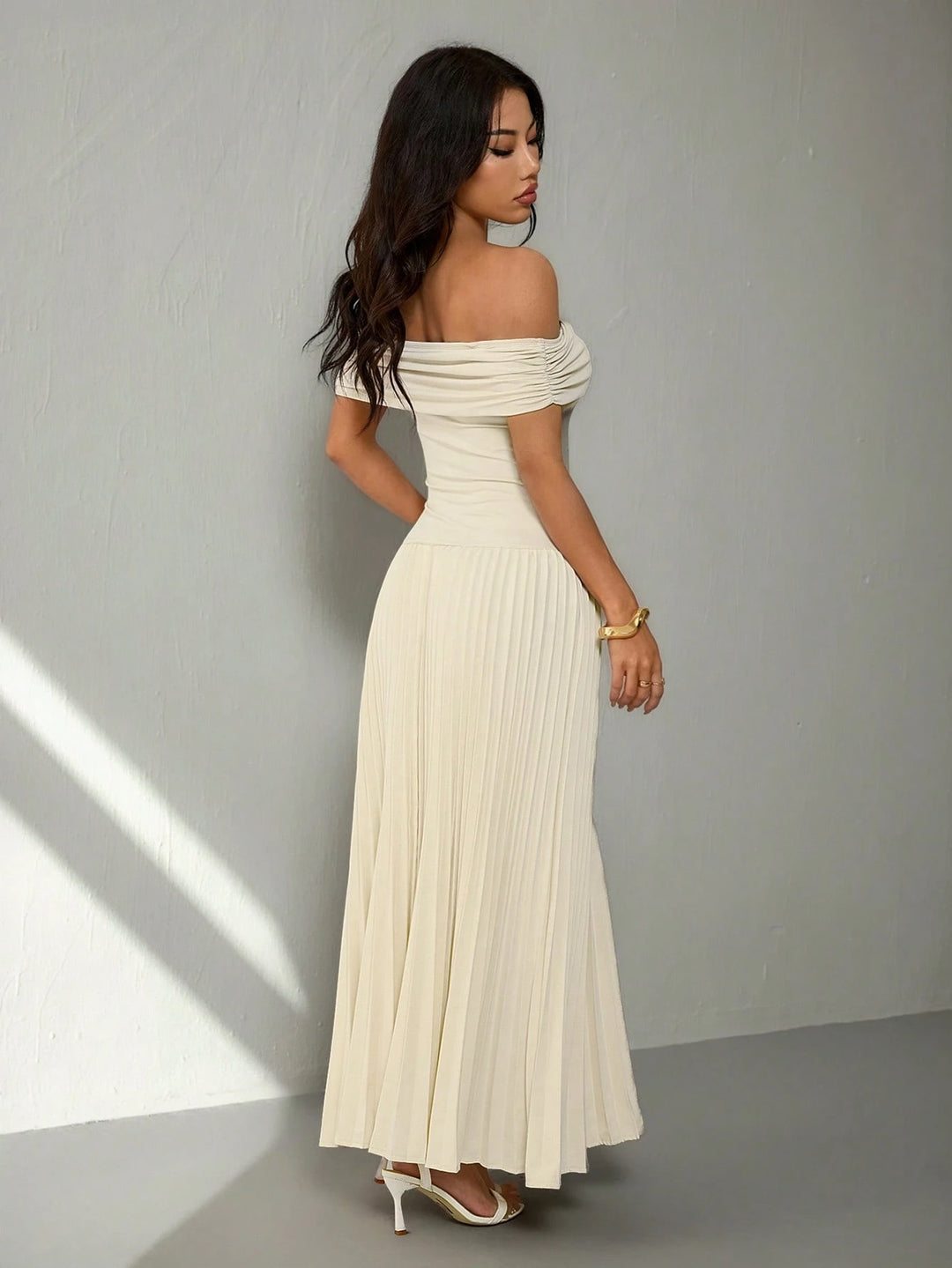 Rochie maxi SHEIN, bej