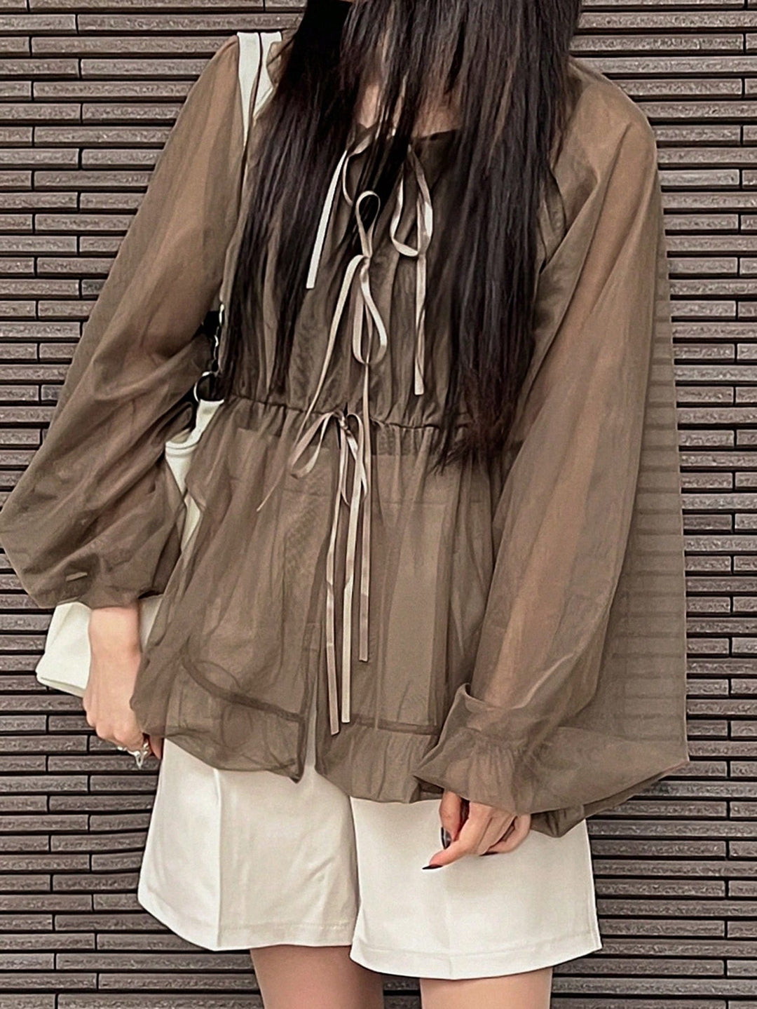 Top SHEIN, kaki