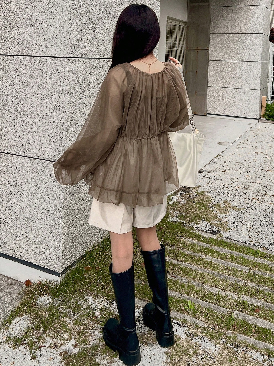 Top SHEIN, kaki