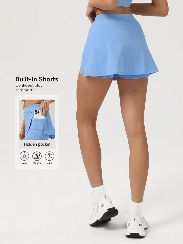 Fustă-pantalon SHEIN, albastru