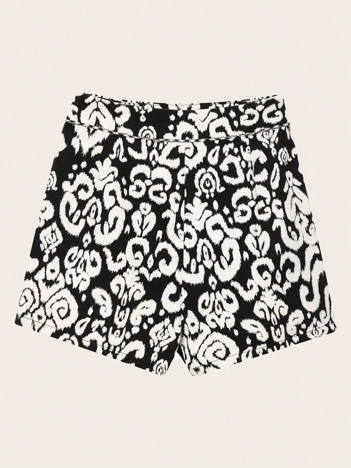 Pantaloni scurți SHEIN, negru