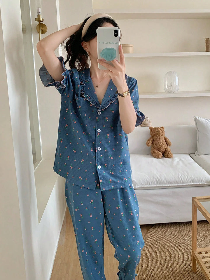 Compleu pijamale SHEIN,albastru