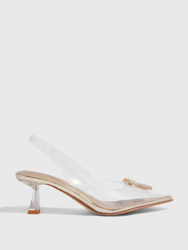 Pantofi cu toc SHEIN, auriu