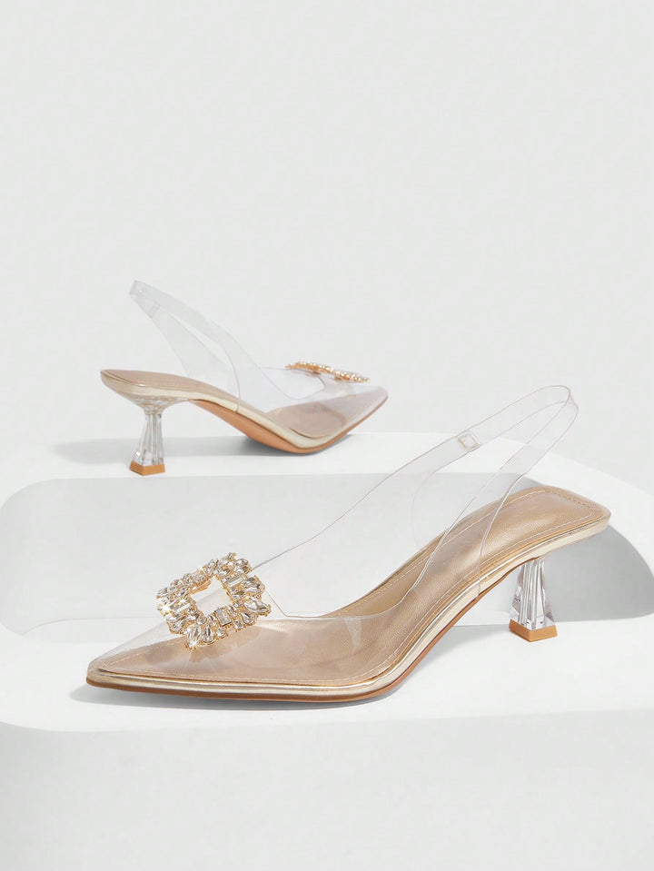 Pantofi cu toc SHEIN, auriu